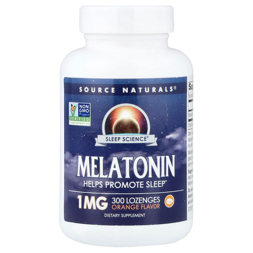 Source Naturals, Sleep Science®, мелатонин, апельсин, 1 мг, 300 пастилок