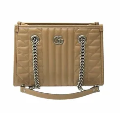 Маленькая сумка-тоут Gucci GG Marmont коричневый