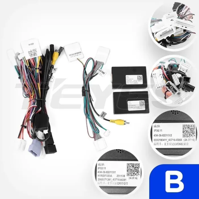 Магнитола для Infiniti FX35, FX37, FX50, FX30D S51 2011-2013, QX70 2013-2019 (AUX-подключение, рамка тип 1 черный глянец) - FarCar S500-TS10 монитор 9.5" QLED на Android 14, Быстрая, CarPlay, 4G SIM-слот