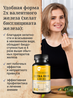 Железо, таблетки, 40 мг, 90 шт.