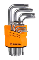 Набор ключей имбусовых Вихрь Torx , 9 шт, T10-T50 — фото 1