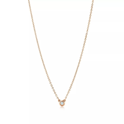 Подвеска из розового золота с бриллиантом, Tiffany👑Diamonds by the Yard. 0.03ct