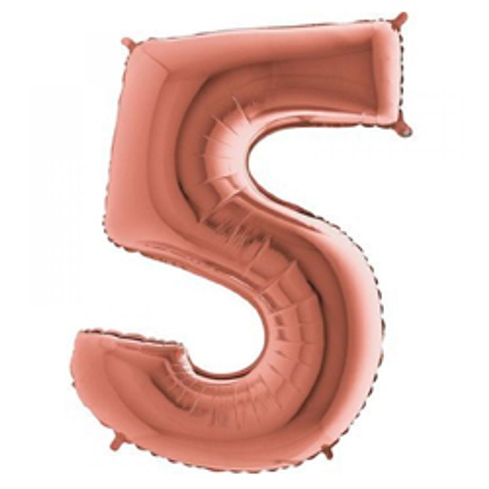 Цифра "5" розовое золото