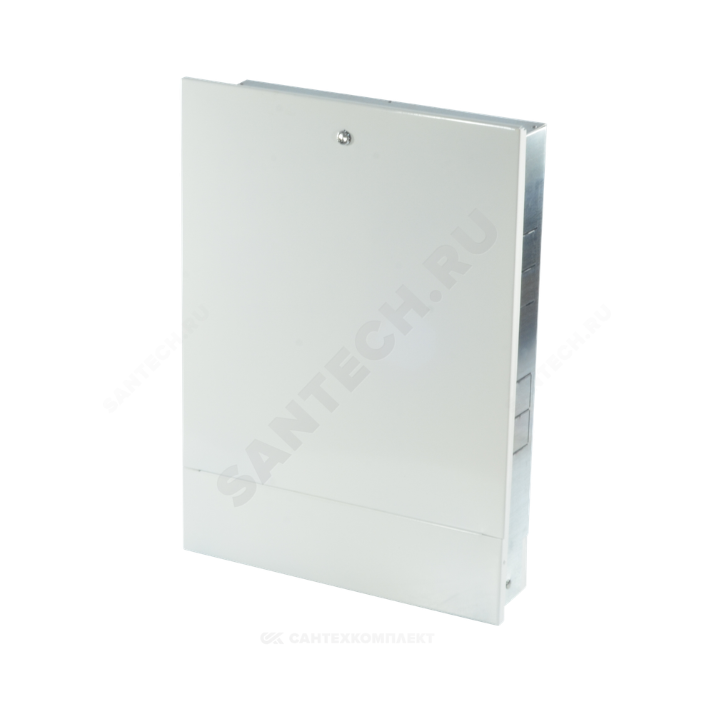 Шкаф коллекторный встраиваемый сталь ШРВ-2 550х120-180х648-711мм RAL 9016 (Белый) Wester 0-32-1110