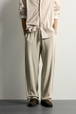 ТРИКОТАЖНЫЕ БРЮКИ RELAXED FIT ИЗ ХЛОПКА — ZARA