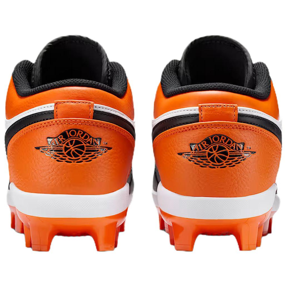 Jordan Air Jordan 1 Low Top Upper Height Baseball Shoes Men"s Orange White Black