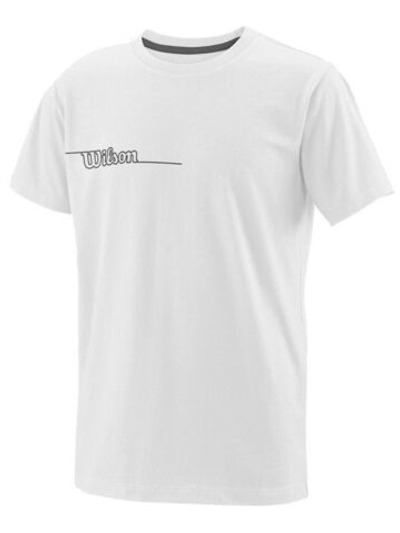 Футболка для мальчика теннисная Wilson Team II Tech Tee Youth - white
