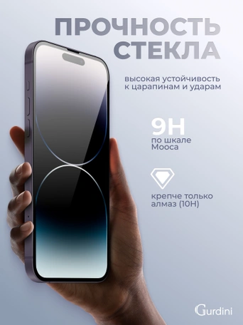 Стекло противоударное iPhone 14 Pro Max 6.7" Full Screen 2.5D (20D) черное
