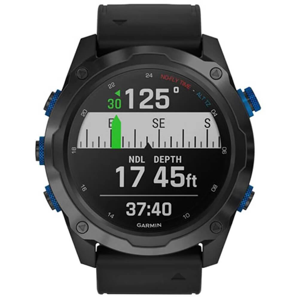 Умные часы Garmin Descent MK2I титановые с DLC-покрытием и черным ремешком 010-02132-11