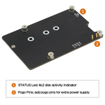 Нижний переходной адаптер x1002 для Raspberry pi 5 c Pcie на M.2 2280 NVMe SSD
