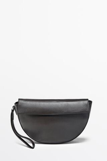Massimo Dutti Сумка через плечо с клапаном из кожа наппа, коричневый