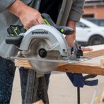 Дисковая пила акк. Greenworks GD24CS, 24V,б/щет,185х20мм, 4500 об/мин, рез 63мм,1х5Ач,ЗУ,кор (1500907CUG)