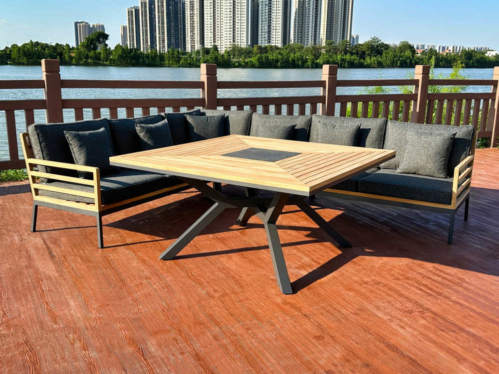 Обеденная группа Ideal Patio ЭГМОНТ угловая со столом 140х140