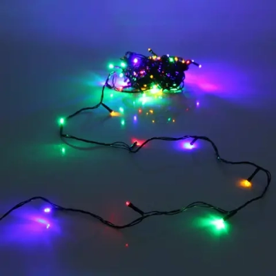 Гирлянда для дома НИТЬ 10 м 80 ламп LED черный пров.,8 реж, IP-20, Мультицвет