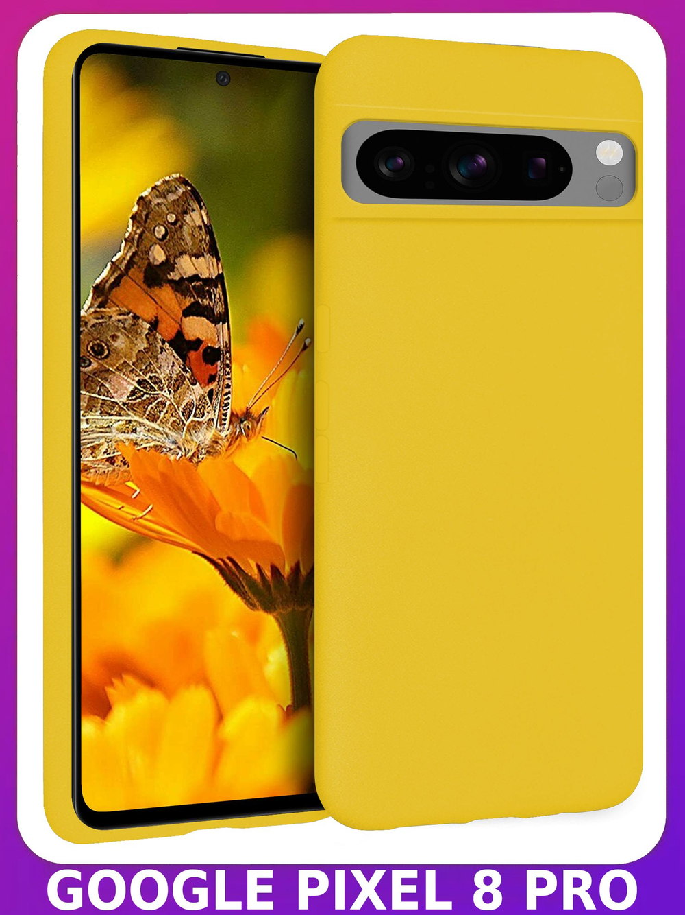Мягкий Soft Touch чехол из силикона для GOOGLE PIXEL 8 PRO с бархатной подкладкой