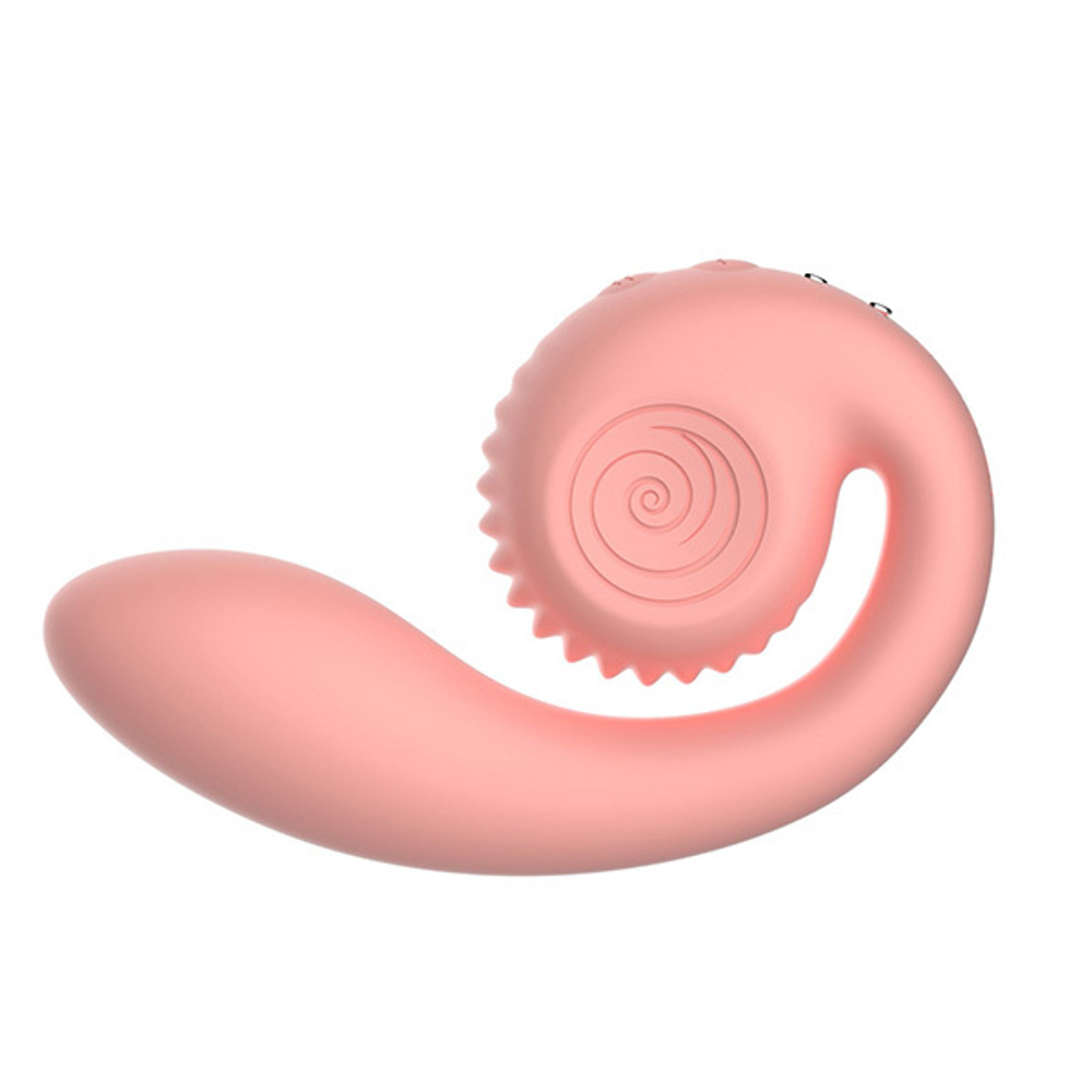 Персиковый вибромассажёр SVibe Gizi Snail Peach VG-PP