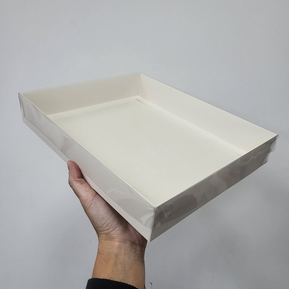 Коробка для клубники в шоколаде 30*25*5 см (двойные стенки и прозрачная крышка)