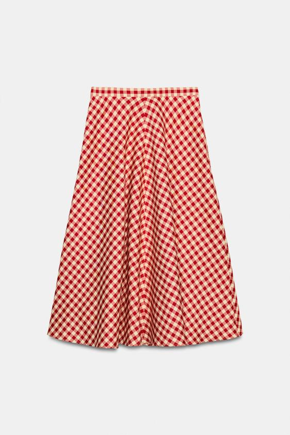 ZW COLLECTION Юбка в клетку с воланами - ZARA