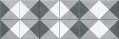Настенная плитка Alma Ceramica TWU93ORG27R Origami 30x90 серая / белая матовая под мозаику с орнаментом