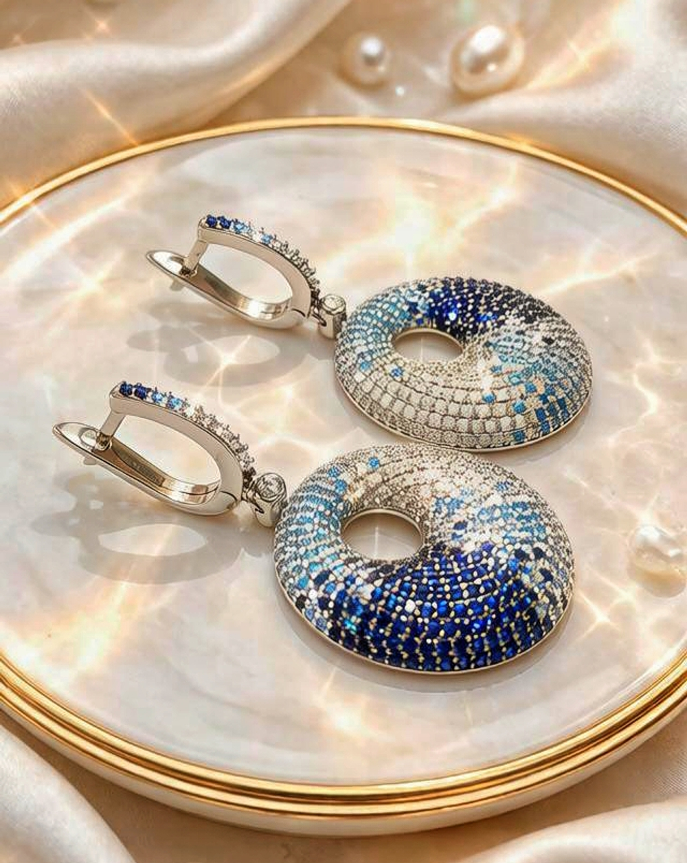Ювелирные серьги из серебра 925 пробы