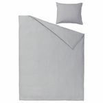 Комплект постельного белья IKEA NATTSVARMARE (НАТТСВАРМАРЕ), Односпальный, Серый, 150x200, 50x80 см
