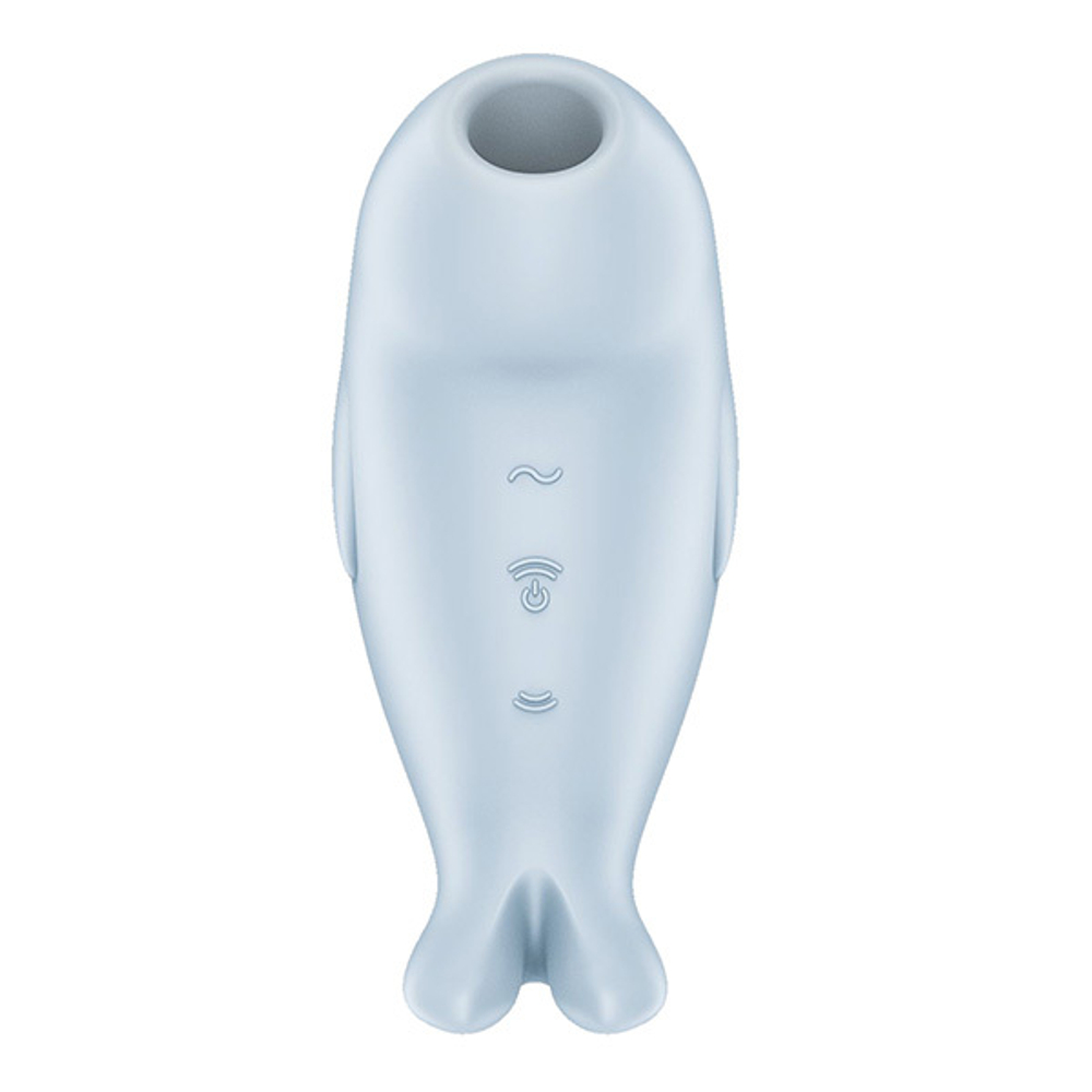 Нежно-голубой вакуумный стимулятор клитора 11см Satisfyer Seal You Soon 4065847