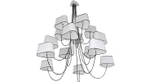 DesignHeure Lu15pnbbn — Потолочный светильник Lustre 15 abat-jour Petit Nuage