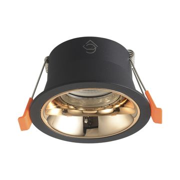 Встраиваемый светильник 1*GU10 CLT 081C BL-GO чёрный/золото Crystal Lux