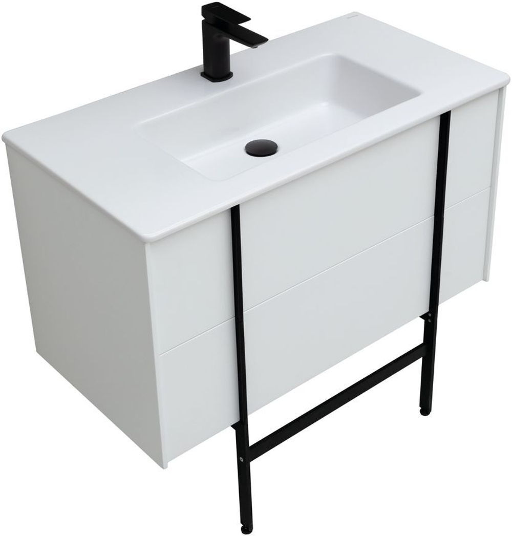 Тумба с раковиной Allen Brau Reality 90 см 1.32006.WM матовый белый
