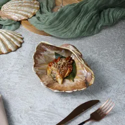 Блюдо для подачи 20*14,5 см h6 см 150 мл емкость для закусок Pearl Shell Frutti di Mare P.L. [1]