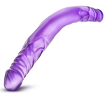 Фиолетовый двусторонний фаллоимитатор 14 Inch Double Dildo - 35 см. (Цвет: фиолетовый)