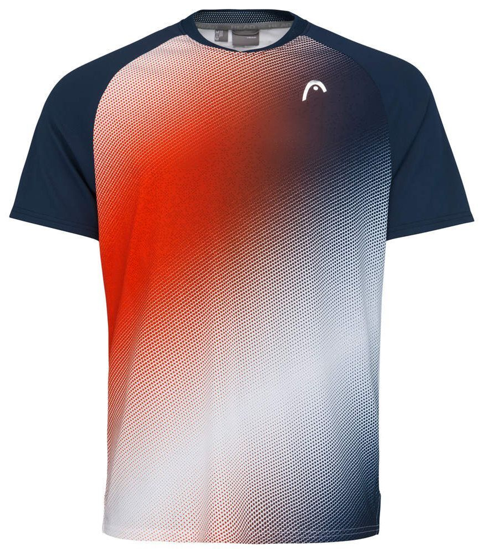 Мужская теннисная футболка Head Performance T-Shirt M - print perf m/tangerine