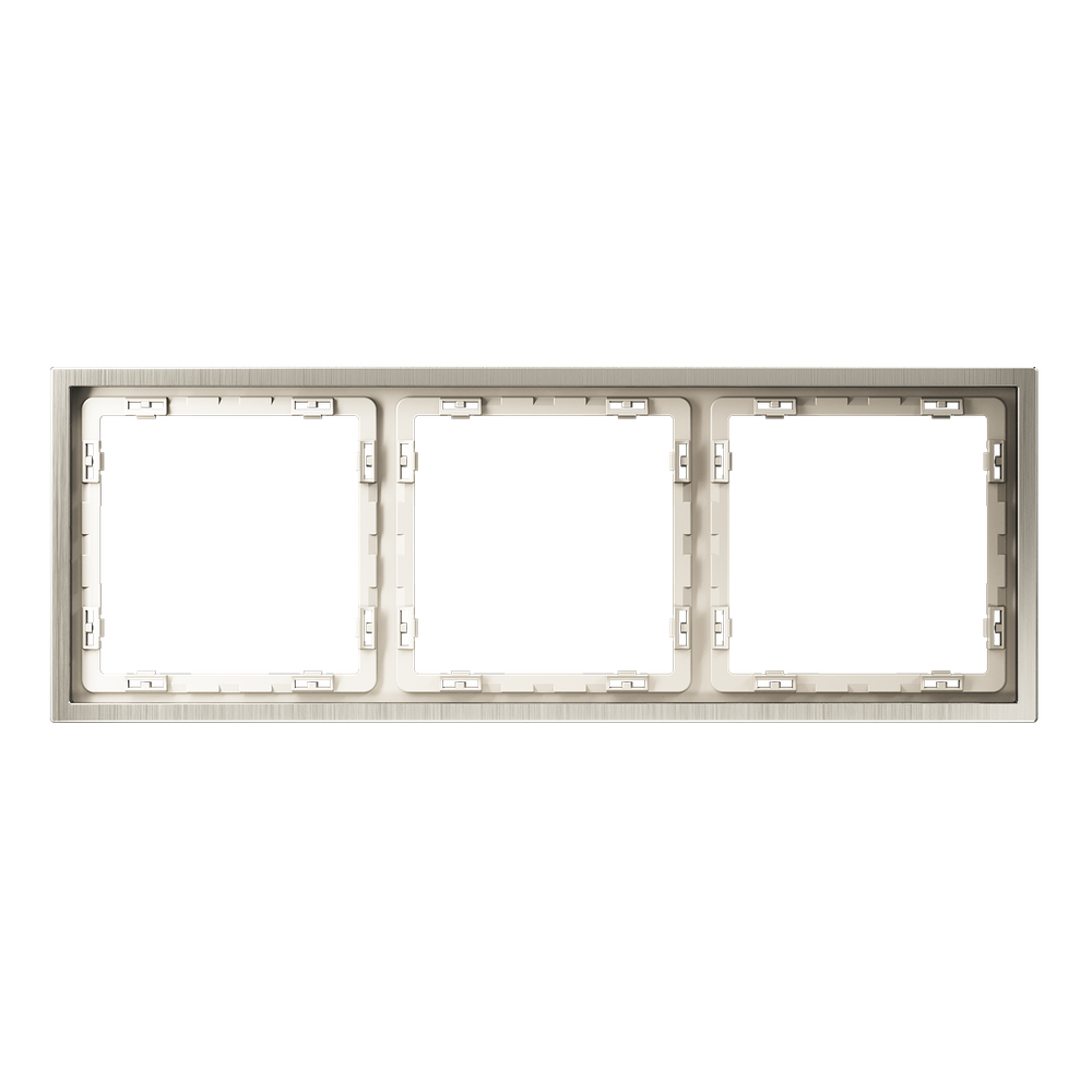 Рамка металлическая на 3 поста, (никель) Voltum S70 Metal VLSM120311
