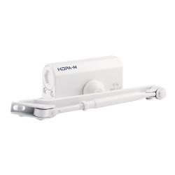 Доводчик дверной НОРА-М 410 ISPARUS от 15 до 60 кг WH белый