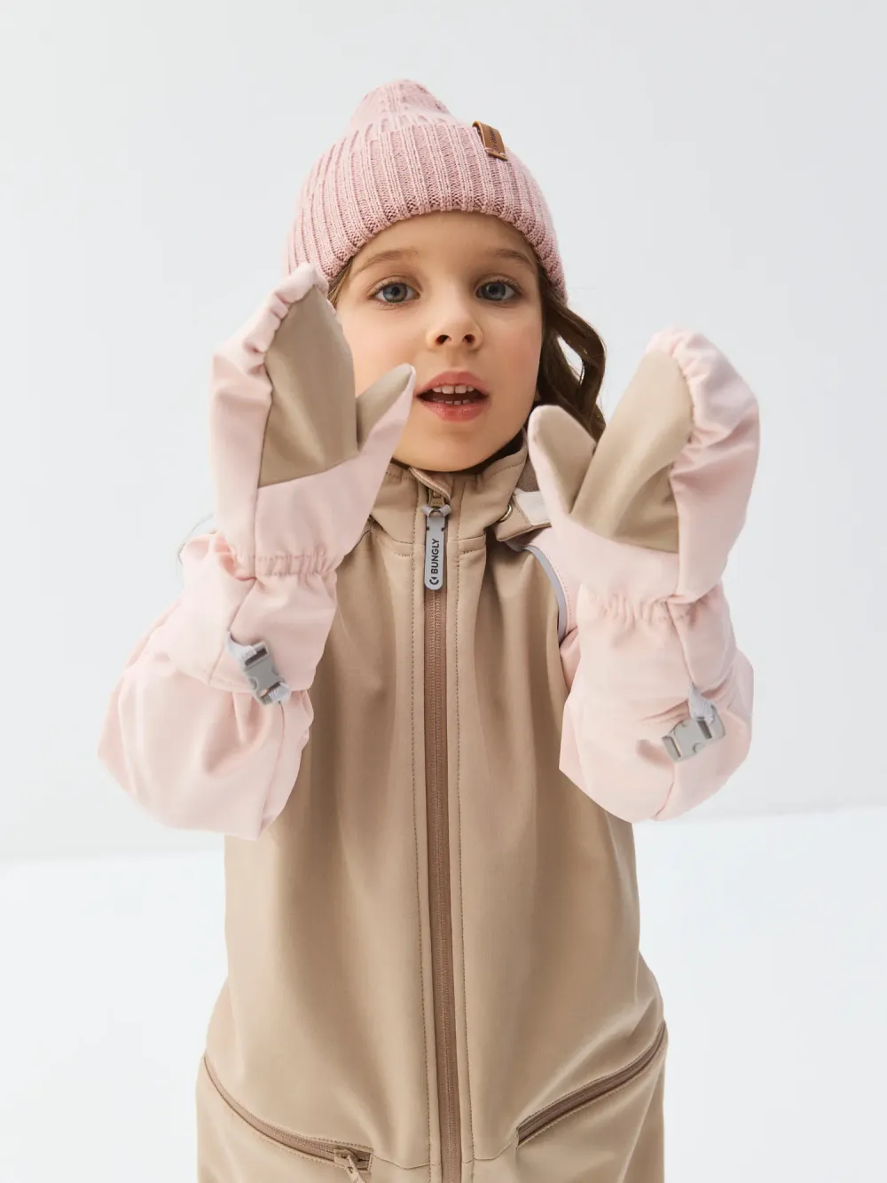 Комбинезон Softshell Колор-блок "Зефир" с варежками 0+