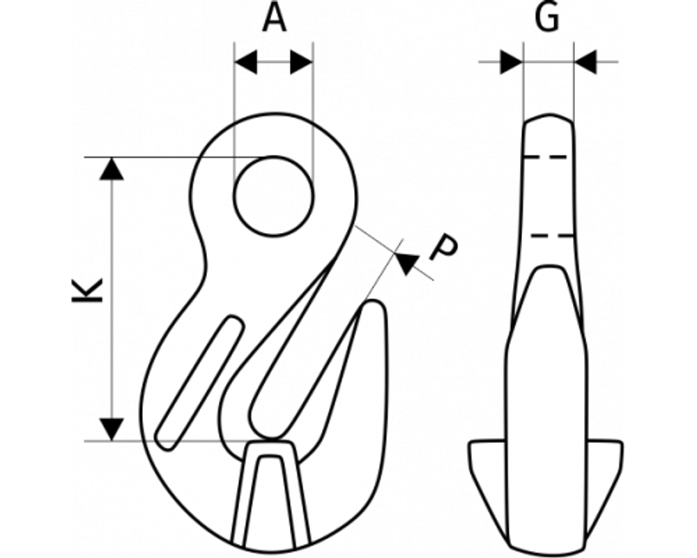Крюк укорачивающий 1,12 т, размер 6-8