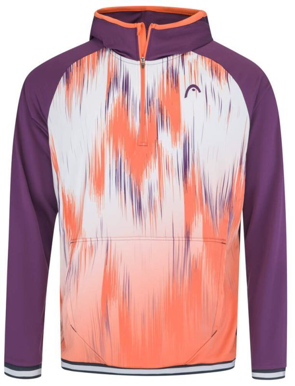 Мужская теннисная кофта Head Topspin Hoodie - flamingo/print vision