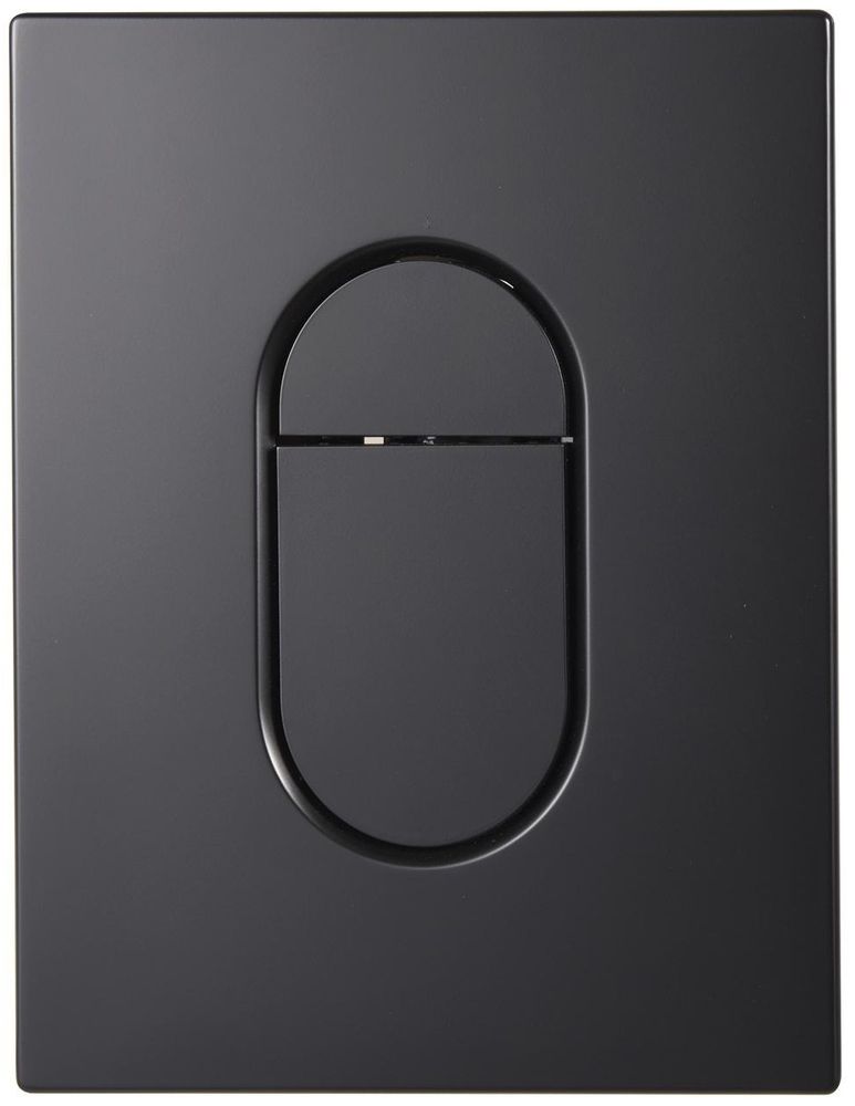 Кнопка для инсталяции REIN RLINE-R MATTE BLACK матовый черный овал ABS