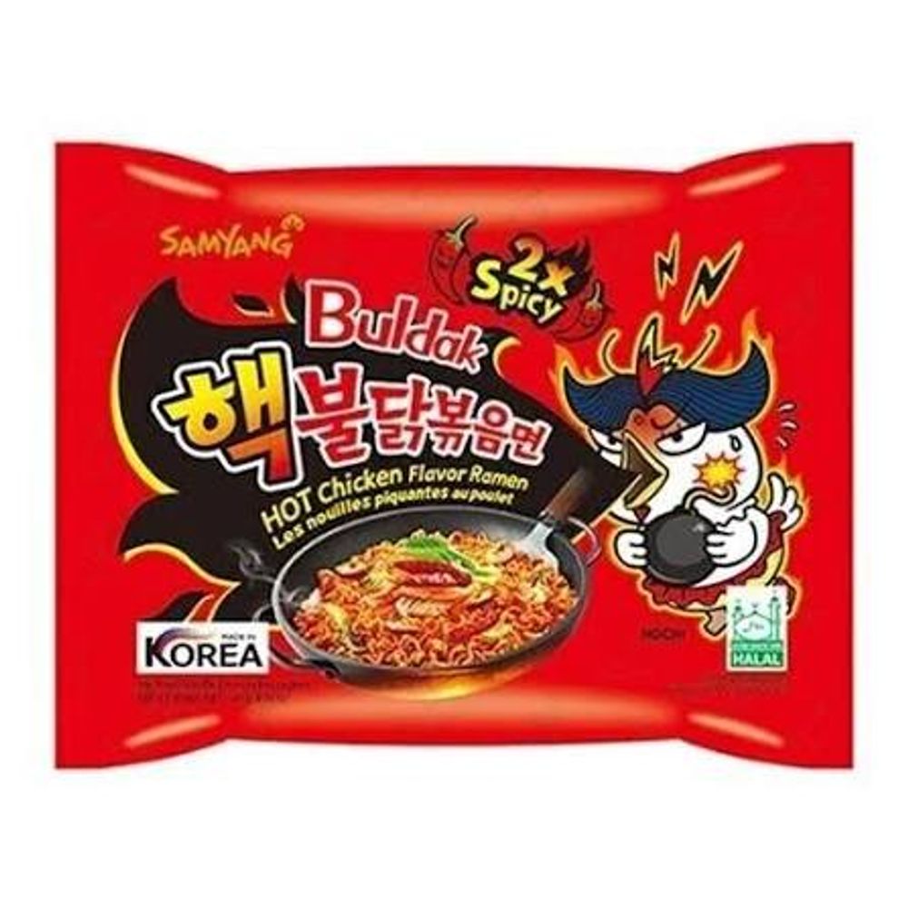 Лапша Samyang пакет 140гр Hot Chicken Ramen ОЧЕНЬ острая со вкусом курицы (5) 3428