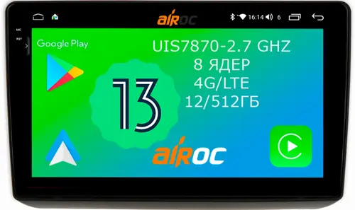 Магнитола для Jeep Grand Cherokee WK2 2013-2021 (взамен 8.4" экрана) - Airoc 2K AU-2215 на Android 13, Быстрейшая, SIM-слот