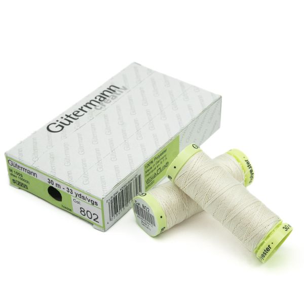 Нитки отделочные Gutermann Top Stitch 30 (30 метров), 5 кат. | _802 молочно-бежевый