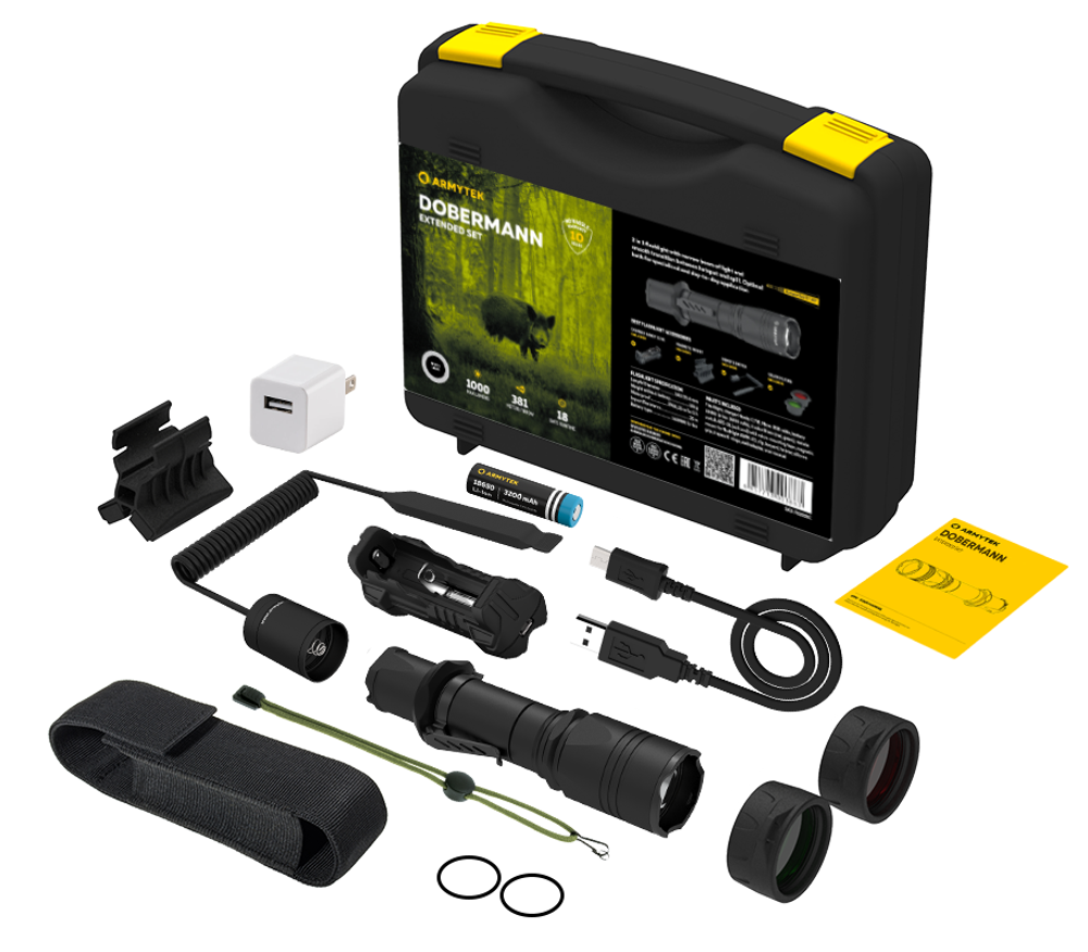 Набор охотника Armytek Dobermann Extended Set Белый F02005C