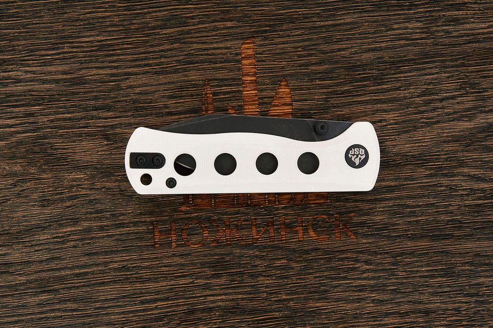 Нож складной QSP QS150-G2 Canary Folder, клинок 72мм, сталь Sandvik 14C28N BW, рукоять G10 белый