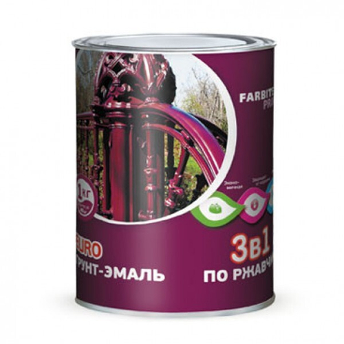 Грунт-эмаль по ржавчине OLECOLOR коричневый 8017(0,9 кг)