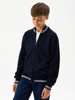 Кардиган-бомбер для мальчика на молнии WA71016 синий