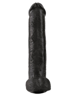 Чёрный фаллоимитатор-гигант 15 Cock with Balls - 40,6 см. (Цвет: черный)
