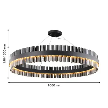 Подвесная люстра 54W 4000K 4262-10P черный Marquis Favourite