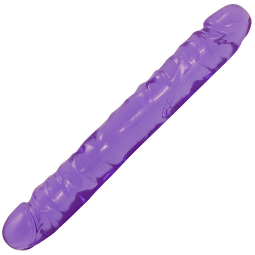 Двухсторонний фиолетовый фаллоимитатор 30,5см Doc Johnson Double Dong Purple Crystal Jellie 0287-05-CD