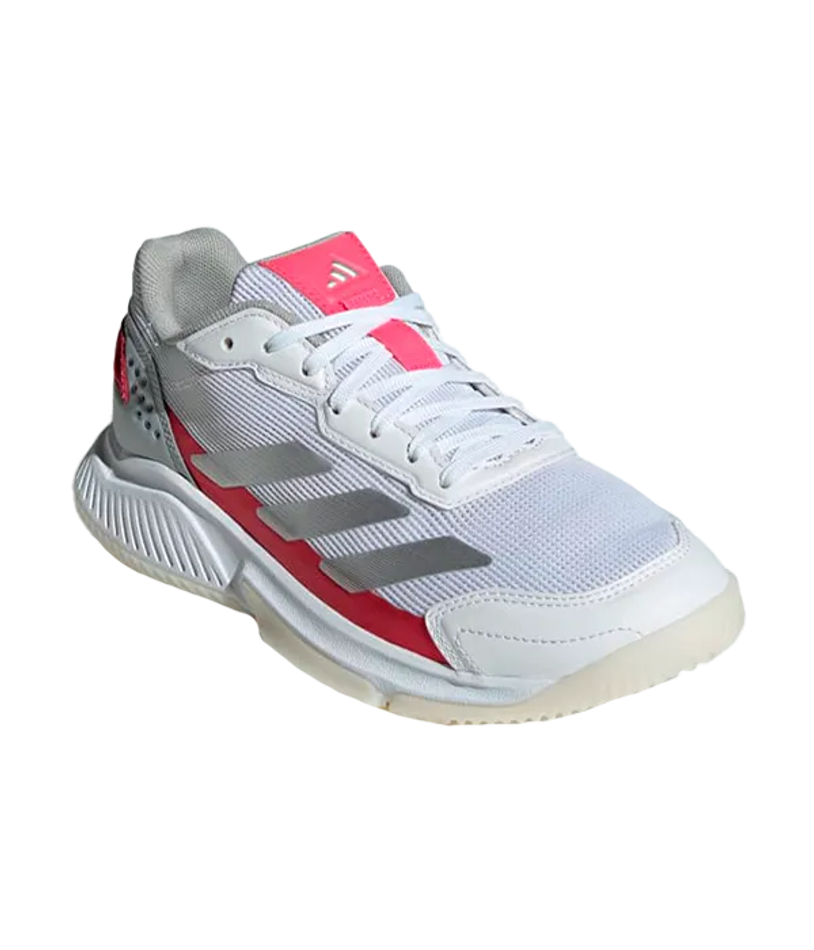 Adidas Courtquick Женская Обувь Падел Белый-Металлик Розовый