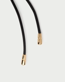 Колье Dana Leather Bow серебро 925 пробы покрытое золотом